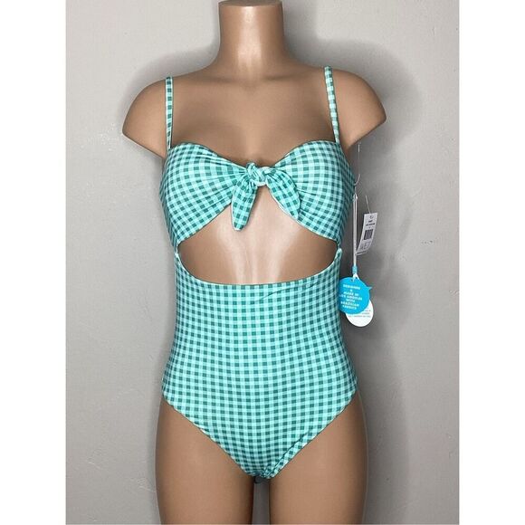 New. WET brand gingham swimsuit. Small. Retails $168 - Picture 5 of 11